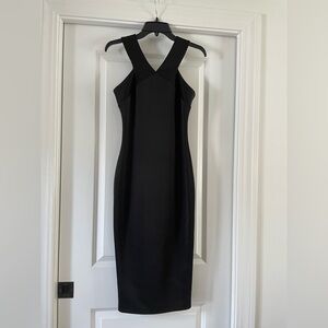 Ted Baker Black Cross-Back Midi Dress